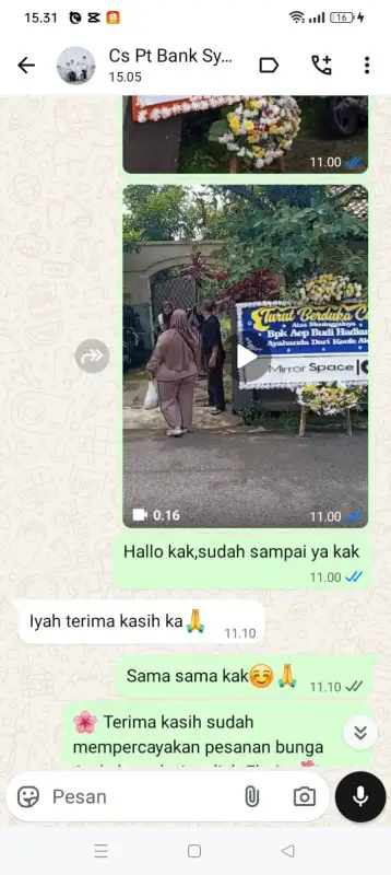 Testimonial Papan Bunga MUARA ENIM